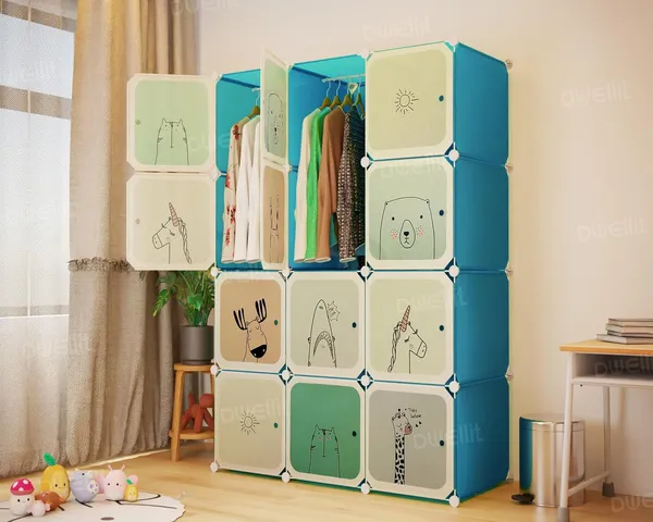 Blue_Portable_Wardrobe_Closet_Organizer_With_Hanging_Rods_And_Storage_Shelves_Foldable_Clothes_Storage_Cabinet_For_Bedroom,Living_Room,Office_|_Space_Saver_Fabric_Almirah