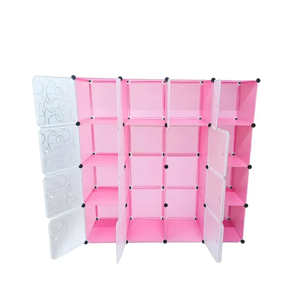 Pink_Portable_Wardrobe_Closet_Organizer_With_Hanging_Rods_And_Storage_Shelves_Foldable_Clothes_Storage_Cabinet_For_Bedroom,Living_Room,Office_|_Space_Saver_Fabric_Almirah