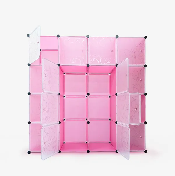 Pink_Portable_Wardrobe_Closet_Organizer_With_Hanging_Rods_And_Storage_Shelves_Foldable_Clothes_Storage_Cabinet_For_Bedroom,Living_Room,Office_|_Space_Saver_Fabric_Almirah