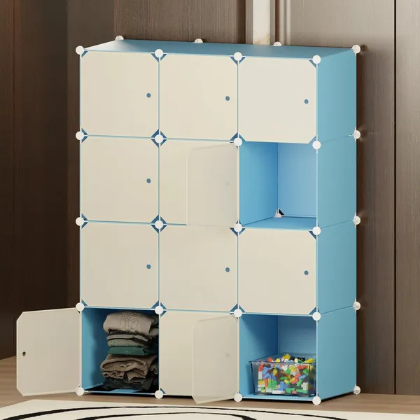 Blue_Portable_Wardrobe_Closet_Organizer_With_Hanging_Rods_And_Storage_Shelves_Foldable_Clothes_Storage_Cabinet_For_Bedroom,Living_Room,Office_|_Space_Saver_Fabric_Almirah