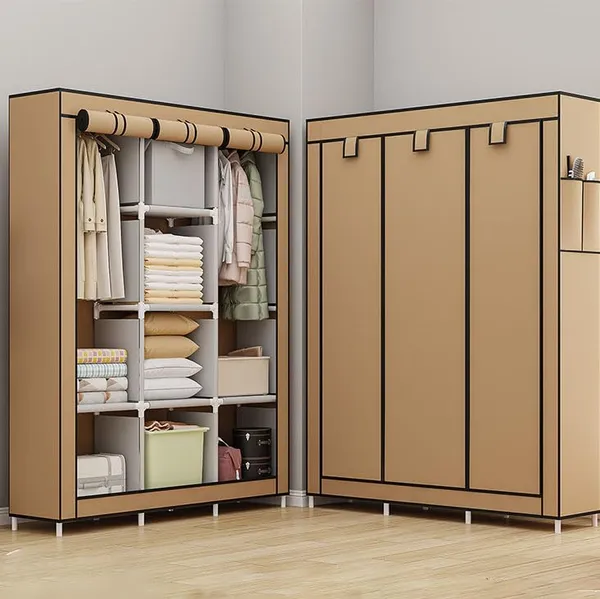 Brown_Collapsible_Wardrobe_With_Hanging_Rod_Portable_Closet_Organizer_For_Clothes,_Shoes_And_Accessories