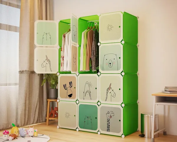 Green_Portable_Wardrobe_Closet_Organizer_With_Hanging_Rods_And_Storage_Shelves_Foldable_Clothes_Storage_Cabinet_For_Bedroom,Living_Room,Office_|_Space_Saver_Fabric_Almirah