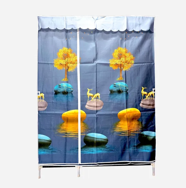 Multicolor_Fish_Collapsible_Wardrobe_With_Hanging_Rod_Portable_Closet_Organizer_For_Clothes,_Shoes_And_Accessories