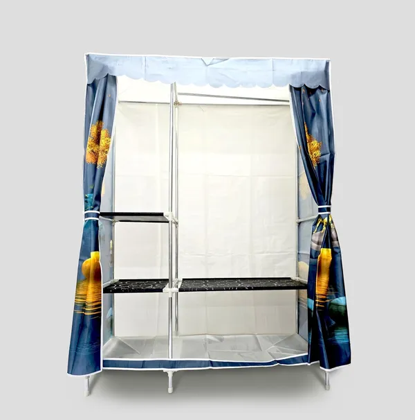 Multicolor_Fish_Collapsible_Wardrobe_With_Hanging_Rod_Portable_Closet_Organizer_For_Clothes,_Shoes_And_Accessories