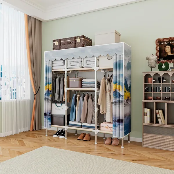 Ocean_Collapsible_Wardrobe_With_Hanging_Rod_Portable_Closet_Organizer_For_Clothes,_Shoes_And_Accessories