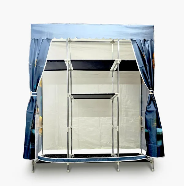 Multicolor_Fish_Collapsible_Wardrobe_With_Hanging_Rod_Portable_Closet_Organizer_For_Clothes,_Shoes_And_Accessories