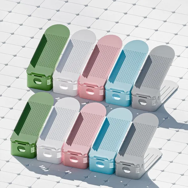Multicolour_Plastic_Shoe_Slots_Organizer_Space_Saver_Double_Deck_Shoe_Rack_Adjustable_Shoe_Slots_For_Closet_Organization_(Pack_Of_20)