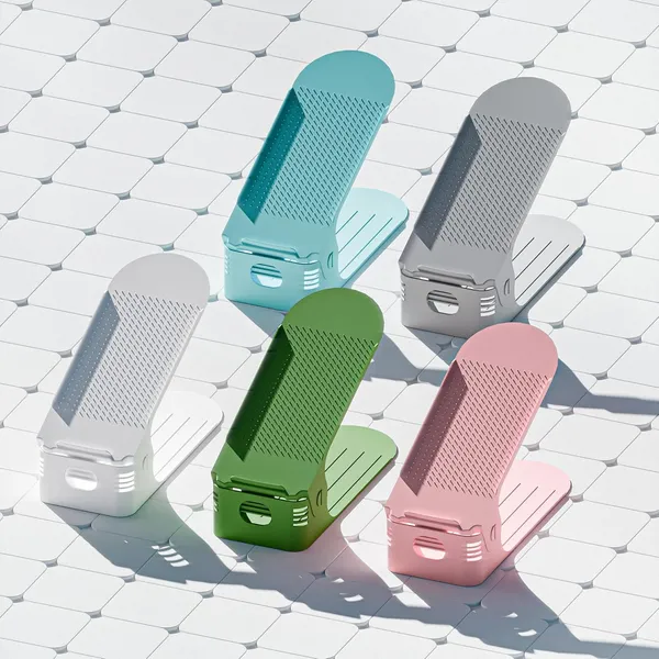Multicolour_Plastic_Shoe_Slots_Organizer_Space_Saver_Double_Deck_Shoe_Rack_Adjustable_Shoe_Slots_For_Closet_Organization_(Pack_Of_5)