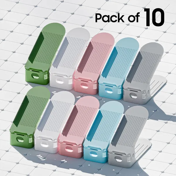 Multicolour_Plastic_Shoe_Slots_Organizer_Space_Saver_Double_Deck_Shoe_Rack_Adjustable_Shoe_Slots_For_Closet_Organization_(Pack_Of_10)