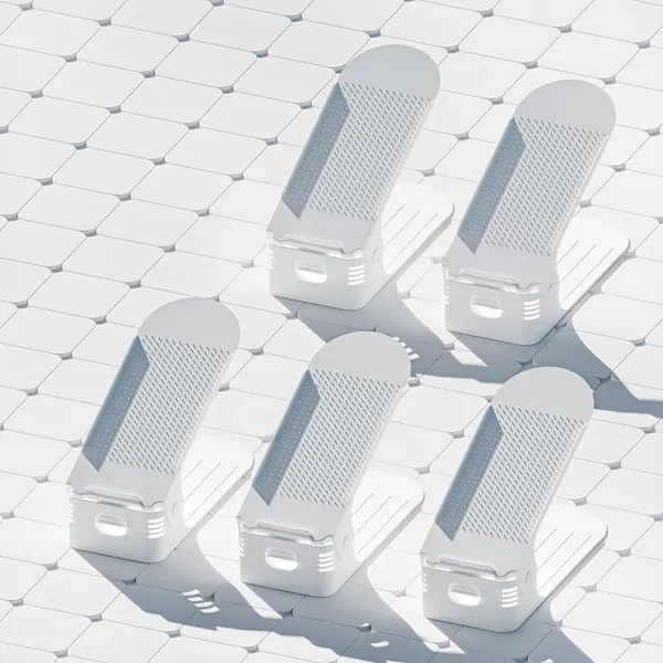 White_Plastic_Shoe_Slots_Organizer_Space_Saver_Double_Deck_Shoe_Rack_Adjustable_Shoe_Slots_For_Closet_Organization_(Pack_Of_5)
