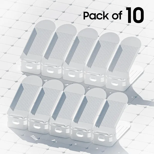 White_Plastic_Shoe_Slots_Organizer_Space_Saver_Double_Deck_Shoe_Rack_Adjustable_Shoe_Slots_For_Closet_Organization_(Pack_Of_10)
