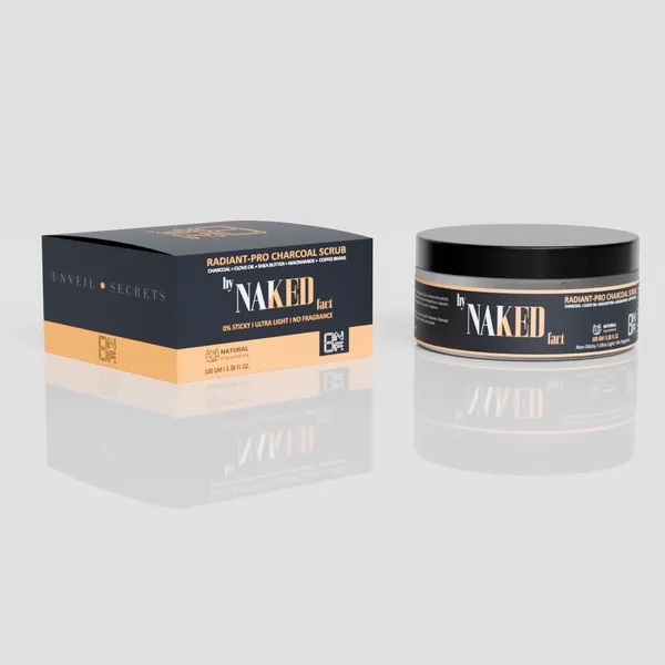 By_Naked_Fact_Radiant-Pro_Charcoal_Exfoliating_Face_Scrub_For_Removing_Tan,_Unclogs_Pore_And_Dead_Skin_Cells_Rough_And_Bumpy_Skin,_Blackhead_And_Pigmented_Skin_Niacinamide,_Walnut_Powder_And_Tea_Tree_Oil_For_Smooth,_Soft_And_Bright_Skin_For_Men_And_Women_100_Gm