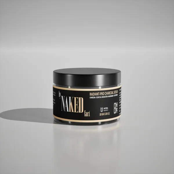 By_Naked_Fact_Radiant-Pro_Charcoal_Exfoliating_Face_Scrub_For_Removing_Tan,_Unclogs_Pore_And_Dead_Skin_Cells_Rough_And_Bumpy_Skin,_Blackhead_And_Pigmented_Skin_Niacinamide,_Walnut_Powder_And_Tea_Tree_Oil_For_Smooth,_Soft_And_Bright_Skin_For_Men_And_Women_100_Gm