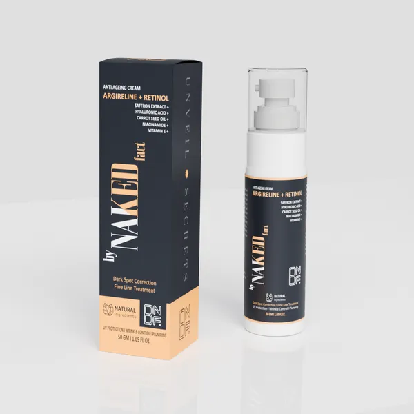 By_Naked_Fact_Retinol_+_Argireline_Anti_Ageing_Cream_Boosts_Collagen_Reduces_Fine_Lines_And_Wrinkles_Dark_Spot_Corrector_Uv_Protection_Fights_Signs_Of_Ageing_Oil_Free_And_Non_Sticky_Moisturizer_For_Mature,_Combination_And_Dry_Skin,_50_Gm