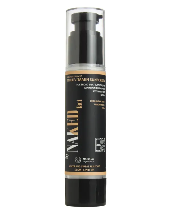 By_Naked_Fact_Multivitamin_Sunscreen_With_Tio2_And_Niacinamide_Spf_50_Water-Light,_Broad_Spectrum_Uva/Uvb_And_Blue_Light_Protection_Prevents_Tanning_Non-Greasy,_Quick-Absorbing,_No_White_Cast_For_Bright_Skin_And_Healthy_Glow_For_Men_And_Women_50_G