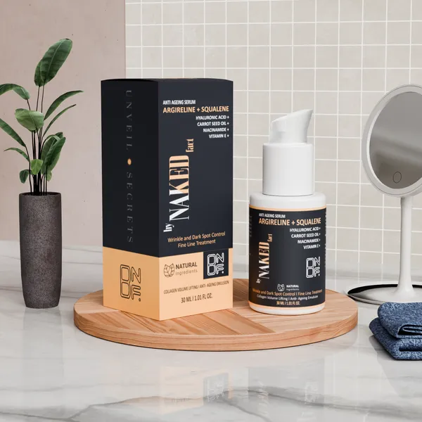 By_Naked_Fact_Anti_Ageing_Serum_For_Face_With_Argireline,_Niacinamide,_Vitamin_E_And_Squalene_Boosts_Collagen_Reduces_Fine_Lines_And_Wrinkles_Dark_Spot_Corrector_Uv_Protection_Fights_Signs_Of_Ageing_For_Mature,_Combination_And_Dry_Skin_30Ml