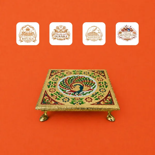 MyShubhPooja_Luxury_Peacock_Meenakari_Pooja_Chowki_-_Handcrafted_Multicolor_Wooden_Chowki_for_Home_Temple_&_Pooja_Rituals