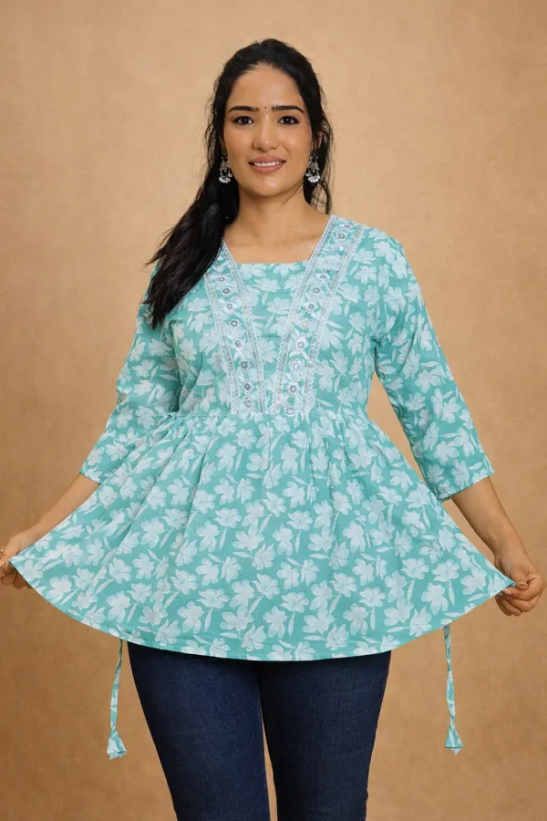 Green_Premium_Cotton_Kurti_For_Women