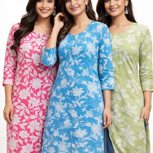 Blue_Premium_Cotton_Kurti_For_Women