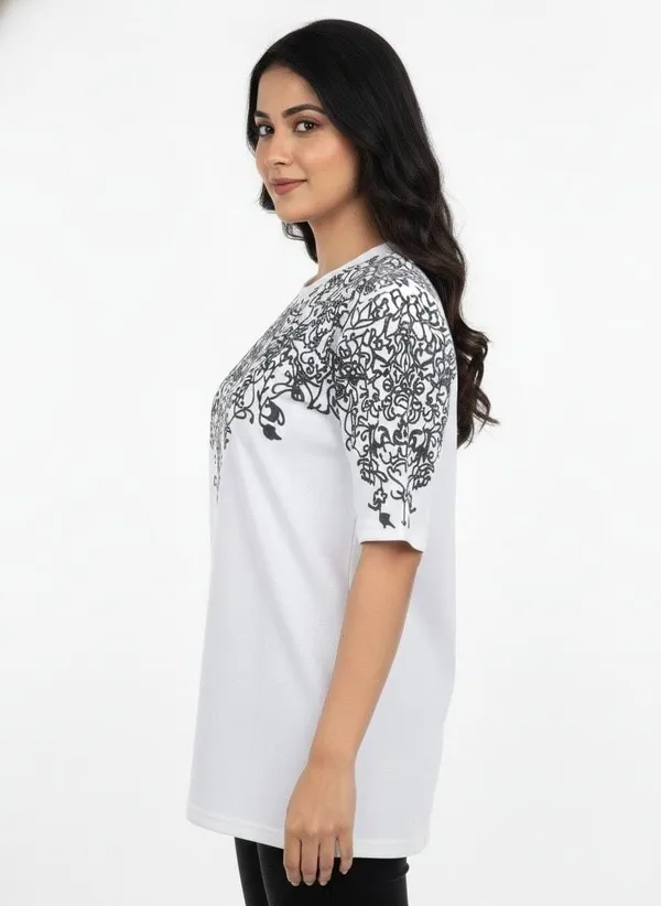 White_Premium_Cotton_T-Shirt_For_Women