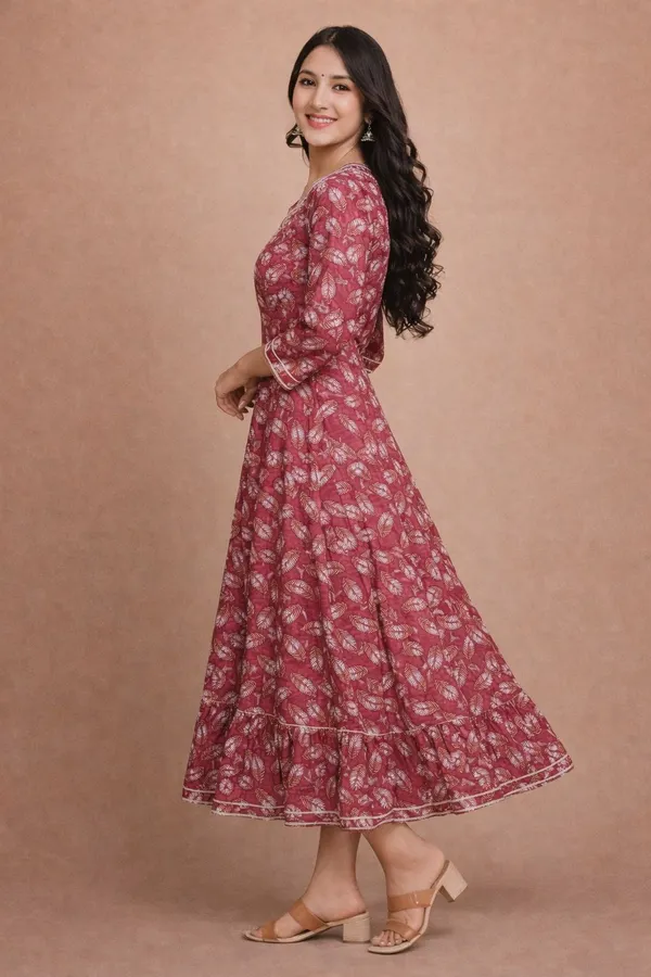 Pink_Premium_Cotton_Frock_Suit_For_Women