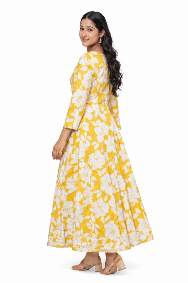 Yellow_And_White_Premium_Cotton_Frock_Suit_For_Women