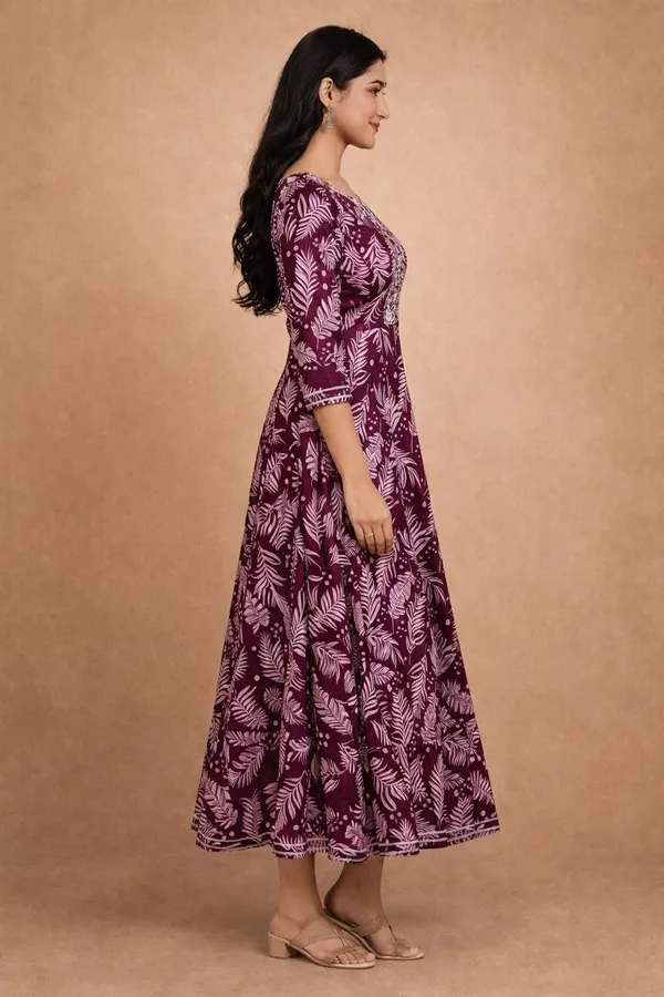 Red_And_White_Premium_Cotton_Frock_Suit_For_Women