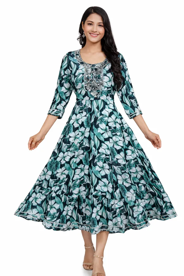 Green_Premium_Cotton_Frock_Suit_For_Women