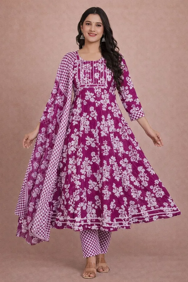 Purple_And_White_Premium_Cotton_Suit_For_Women