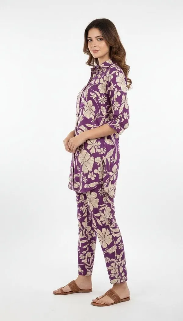 Purple_Premium_Cotton_Co-Ord_Set_For_Women