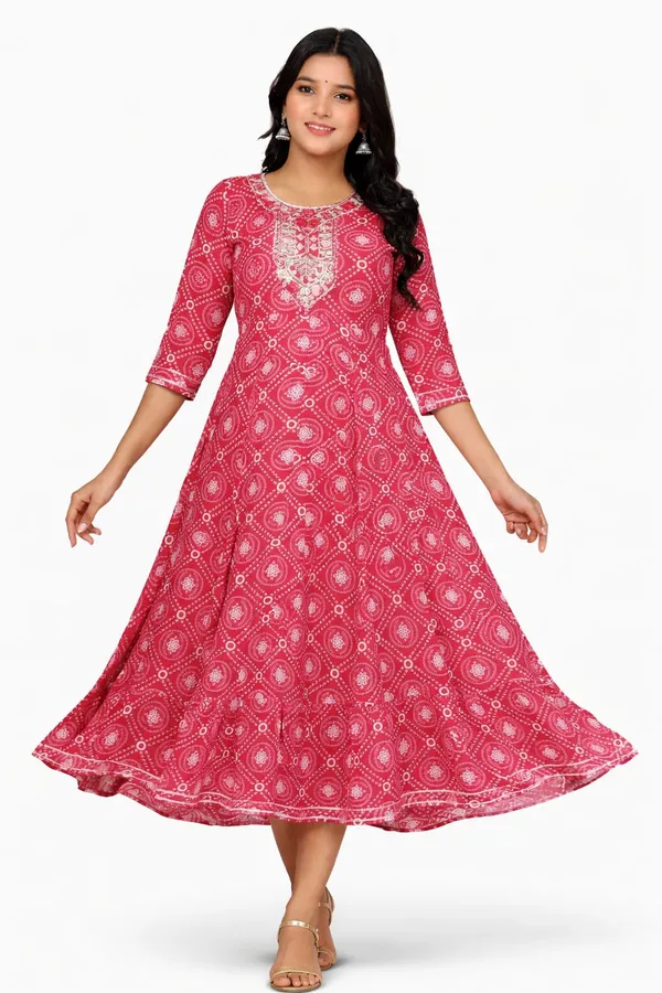Pink_Premium_Cotton_Frock_Suit_For_Women
