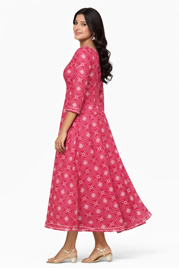 Pink_Premium_Cotton_Frock_Suit_For_Women