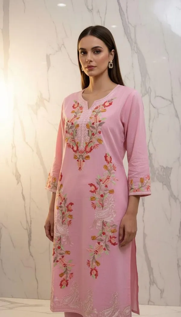 Pink_Floral_Elegance_Embroidered_Kurti_