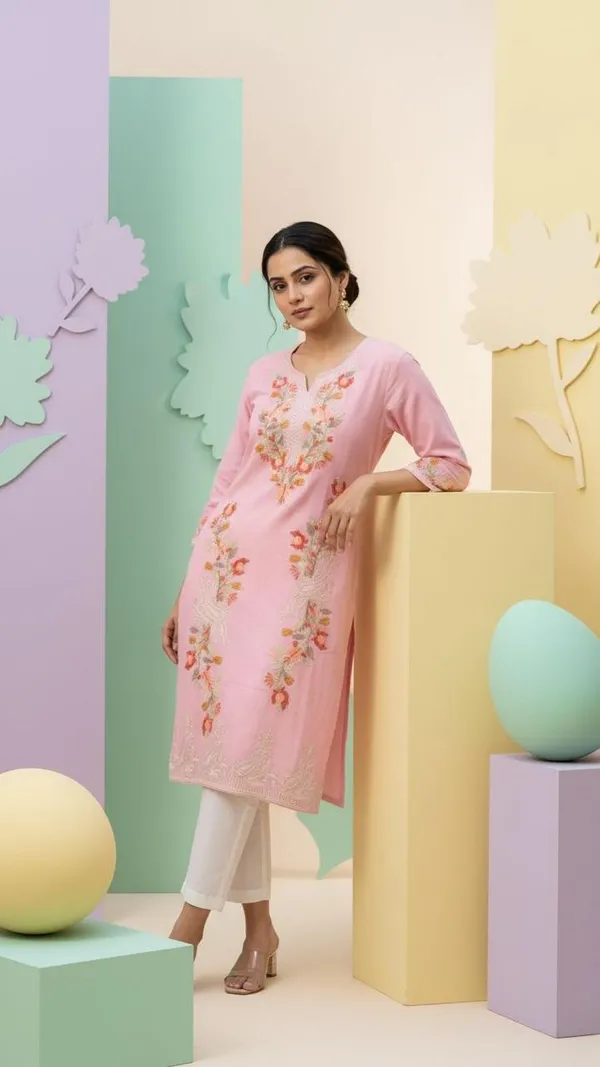 Pink_Floral_Elegance_Embroidered_Kurti_