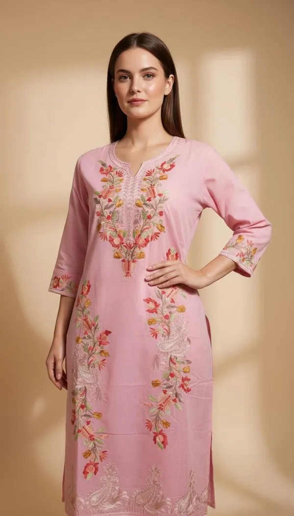 Pink_Floral_Elegance_Embroidered_Kurti_