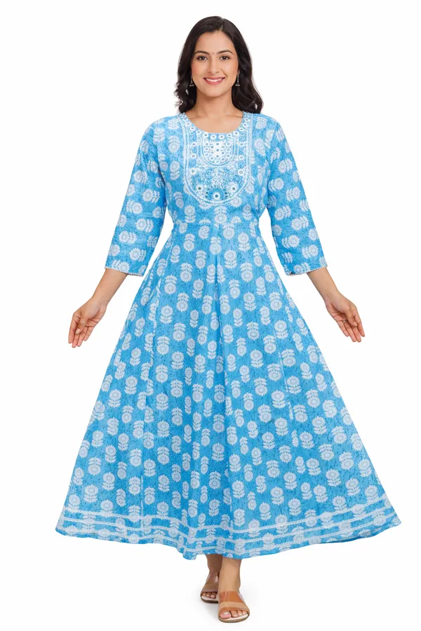 Blue_Premium_Cotton_Frock_Suit_For_Women