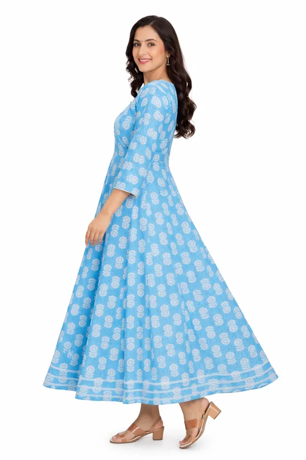 Blue_Premium_Cotton_Frock_Suit_For_Women