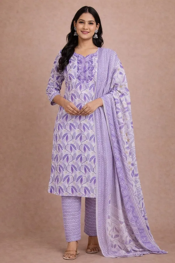 Purple_And_White_Premium_Cotton_Suit_For_Women