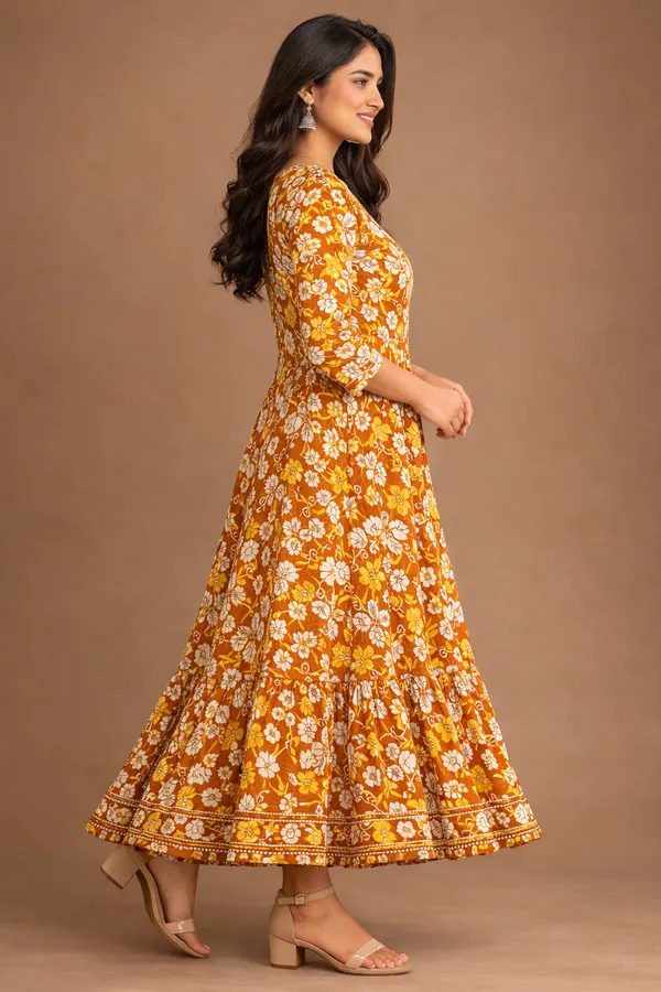 Yellow_And_White_Premium_Cotton_Frock_Suit_For_Women
