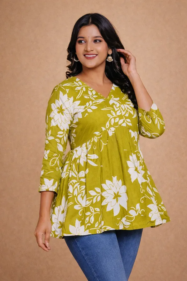 Green_Premium_Cotton_Kurti_For_Women
