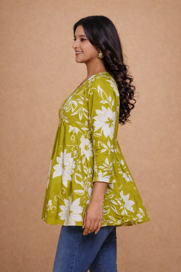 Green_Premium_Cotton_Kurti_For_Women