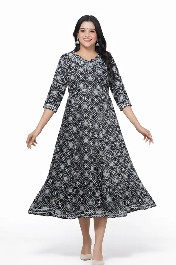 Black_And_White_Premium_Cotton_Frock_Suit_For_Women