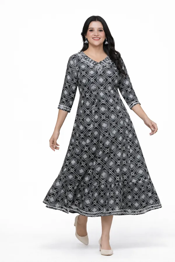 Black_And_White_Premium_Cotton_Frock_Suit_For_Women