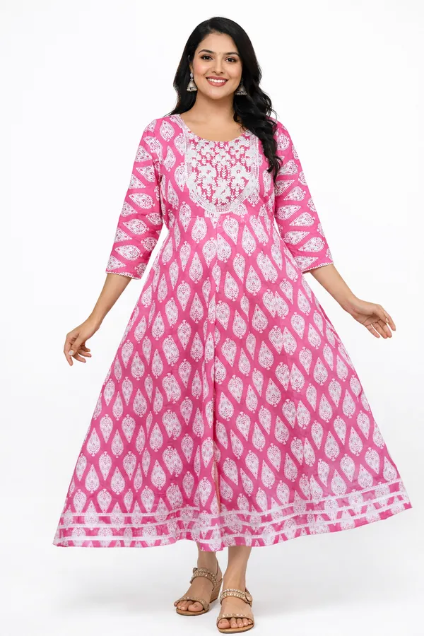 Pink_And_White_Premium_Cotton_Frock_Suit_For_Women