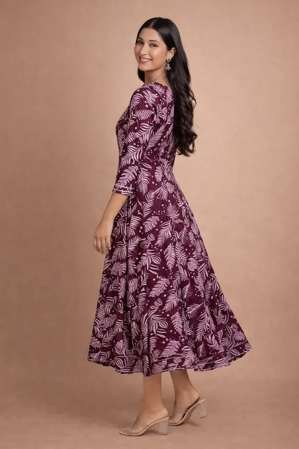 Purple_Premium_Cotton_Frock_Suit_For_Women