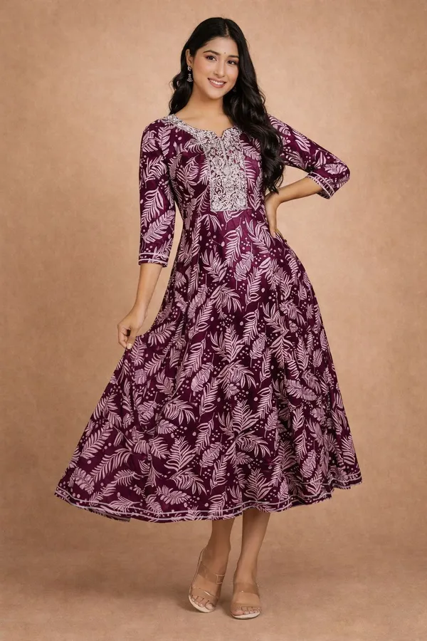 Purple_Premium_Cotton_Frock_Suit_For_Women