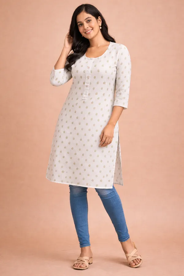 White_Premium_Cotton_Kurti_For_Women
