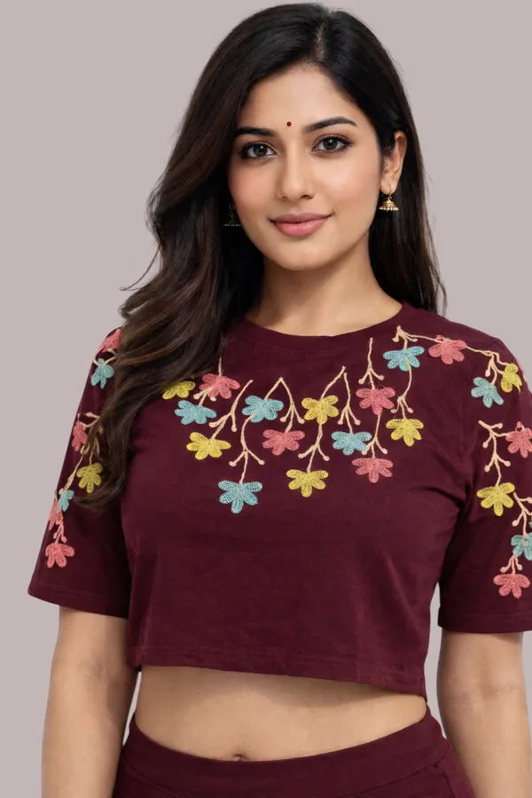 Maroon_Premium_Cotton_Crop_Top_For_Women