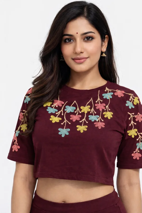 Maroon_Premium_Cotton_Crop_Top_For_Women