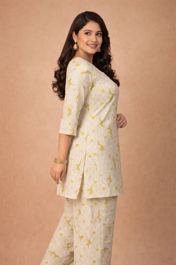 Yellow_And_White_Premium_Cotton_Co-Ord_Set_For_Women